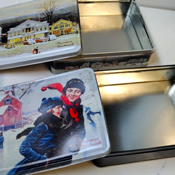 Norman Rockwell tin bundle. Good used condition. Vintage 2004 - Picture 9 of 9